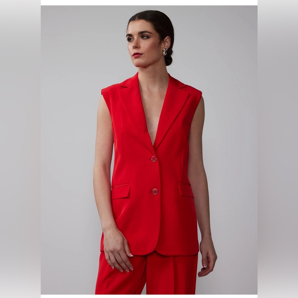 Red Lapel Vest